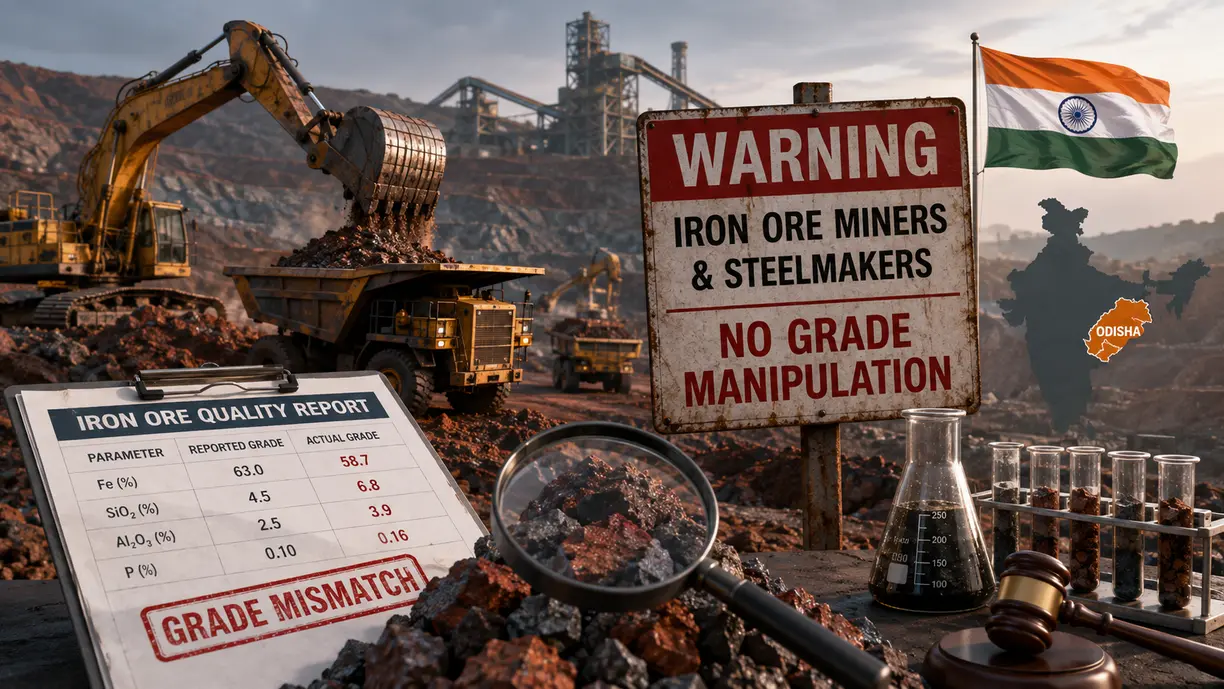 India’s Odisha state warns iron ore miners, steelmakers over grade manipulation teaser image