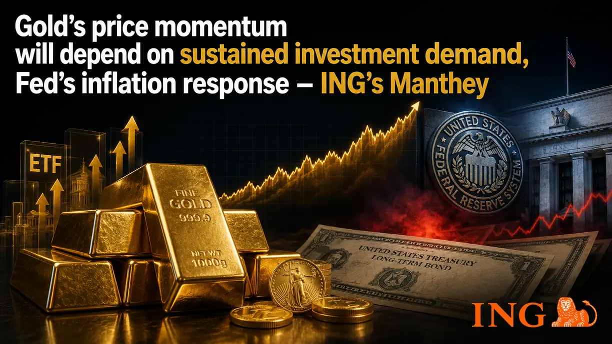 Gold’s price rally will depend on sustained investment demand, Fed inflation response – ING’s Manthey teaser image
