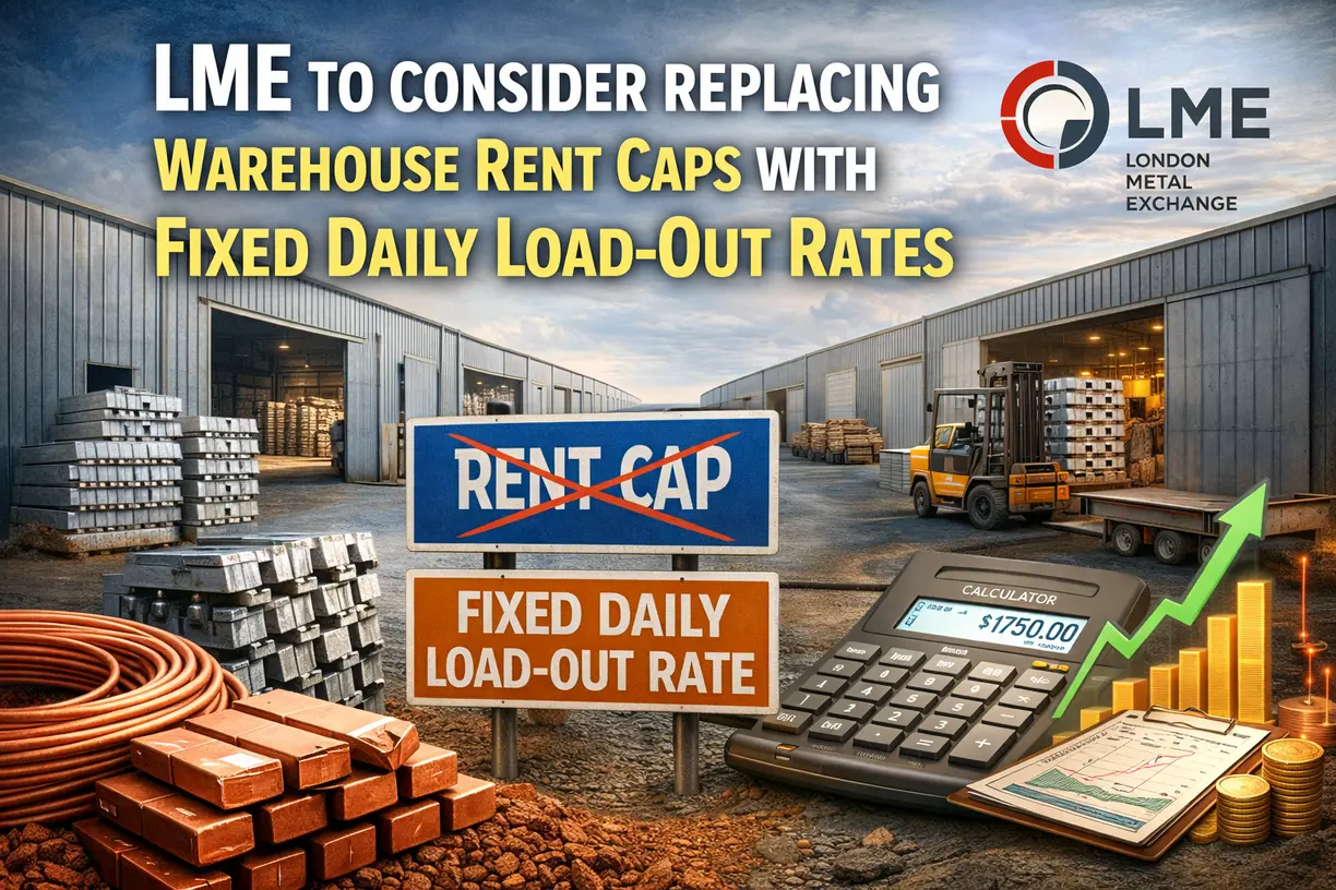 LME to consider replacing warehouse rent caps with fixed daily load-out rates teaser image