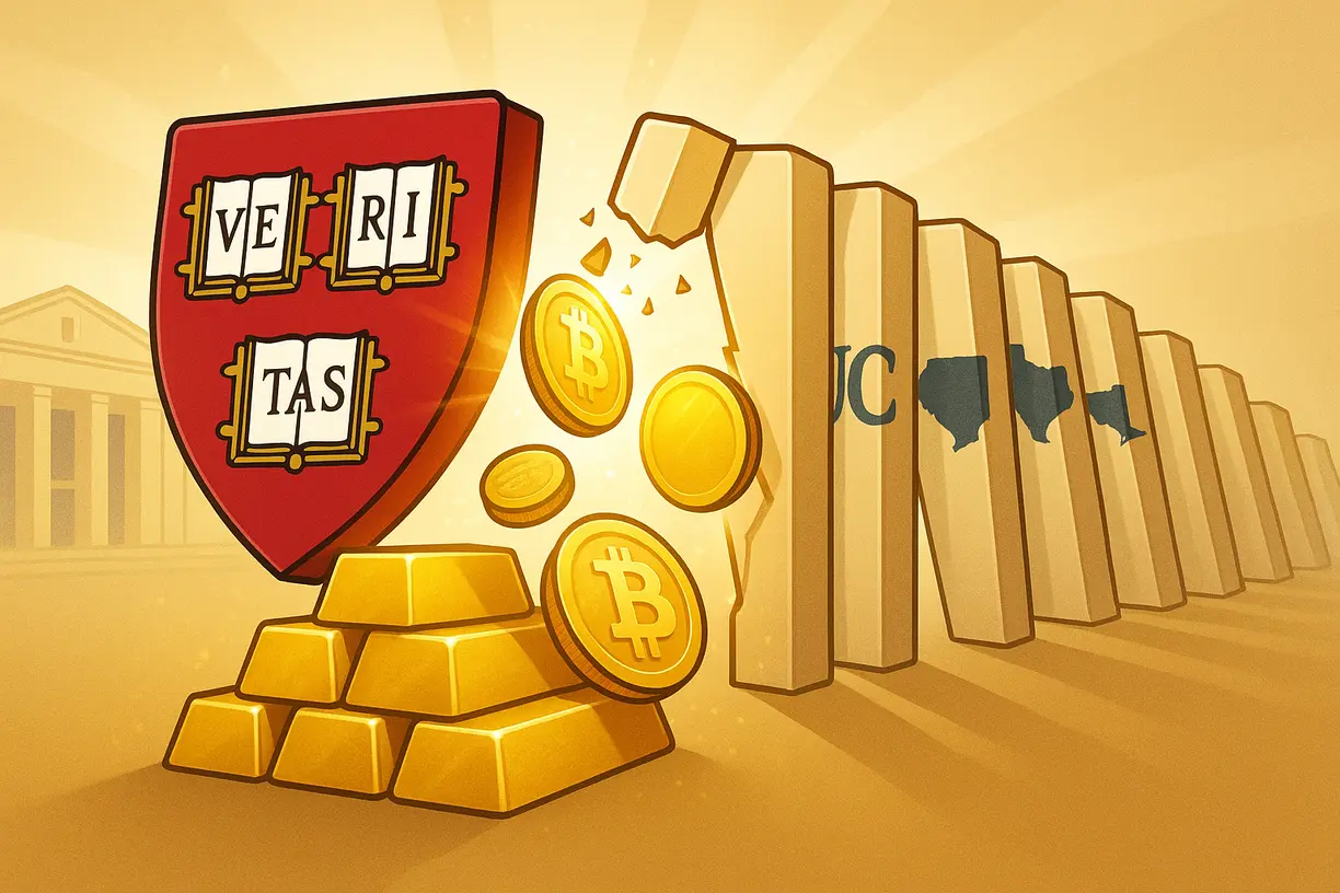 Harvard "jumped the shark" and bought gold and Bitcoin; will other public funds follow teaser image