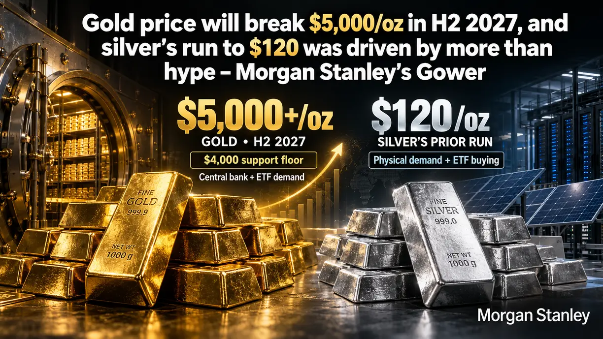 Gold price will break $5,000/oz in H2 2027, and silver’s run to $120 was driven by more than hype – Morgan Stanley’s Gower teaser image