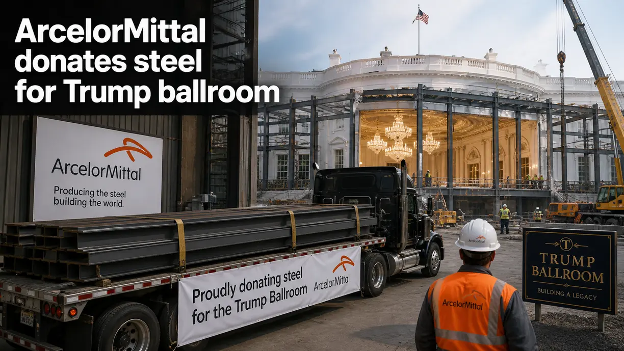 ArcelorMittal donates steel for Trump ballroom teaser image