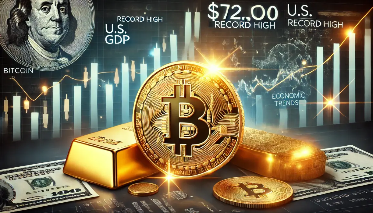 Bitcoin consolidates near $72k, gold hits new record high as U.S. GDP data drops  teaser image