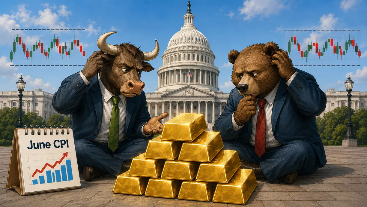 Wall Street and Main Street sentiment split after another week of weakness from gold as all eyes turn to CPI and Warsh testimony teaser image