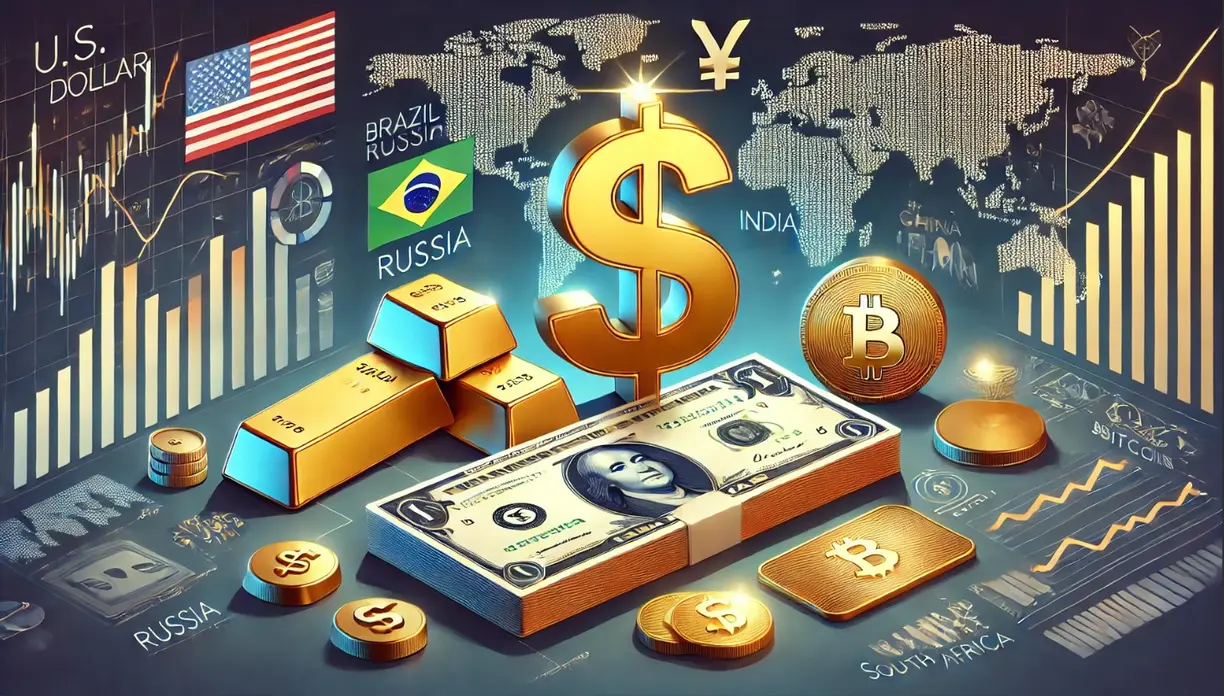 The great currency war: Dollar vs. BRICS and the growing popularity of gold and Bitcoin teaser image