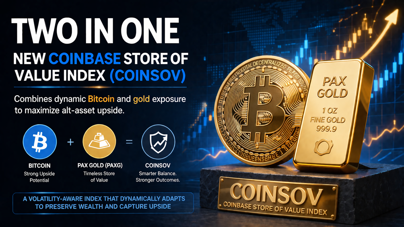New Coinbase Store-of-Value Index combines dynamic Bitcoin and gold exposure to maximize alt-asset upside teaser image