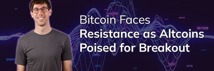 Bitcoin faces resistance as Altcoins poised for breakout teaser image