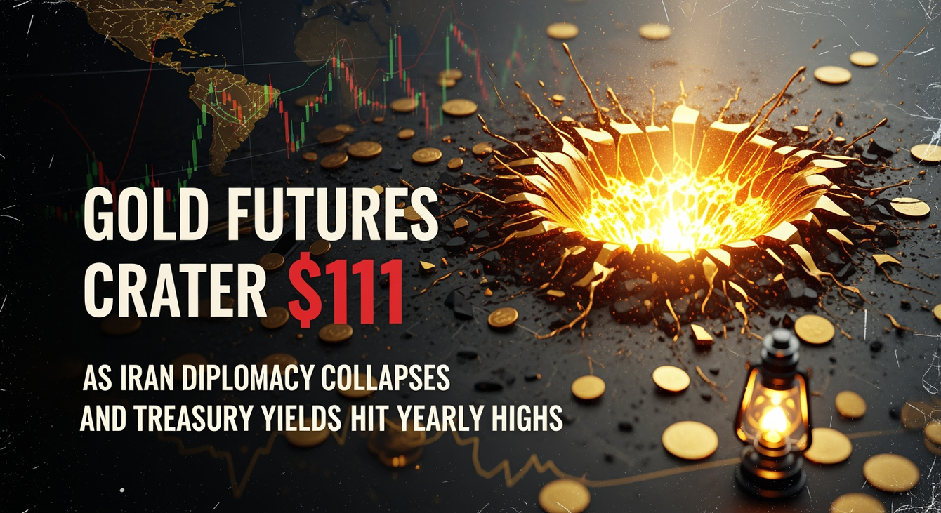 Gold futures crater $111 as Iran diplomacy collapses and treasury yields hit yearly highs teaser image