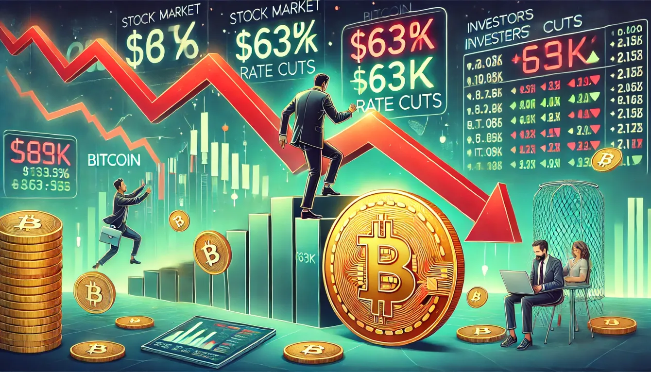 Stocks fall, Bitcoin holds $63k as investors reassess rate cut hopes teaser image
