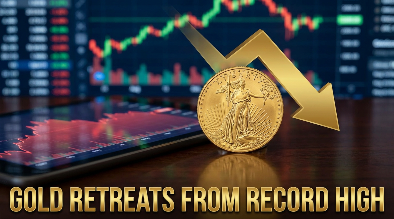 Gold retreats from record high as profit-taking tempers safe-haven rally teaser image