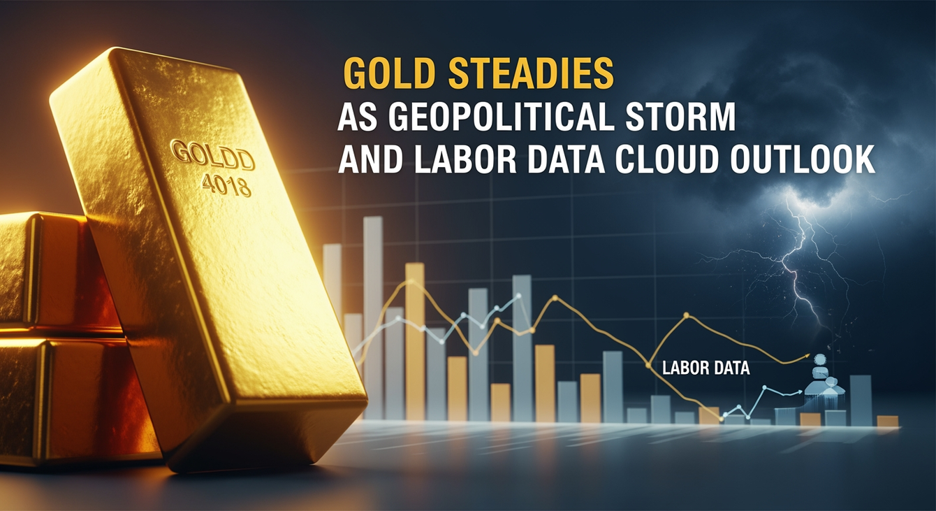 Gold steadies as geopolitical storm and labor data cloud outlook teaser image