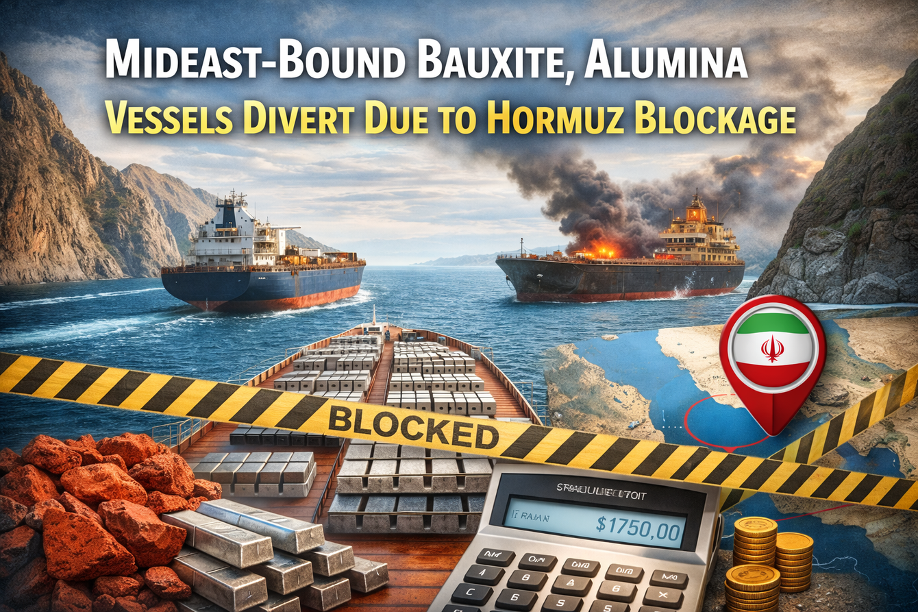 Mideast-bound bauxite, alumina vessels divert due to Hormuz blockage teaser image