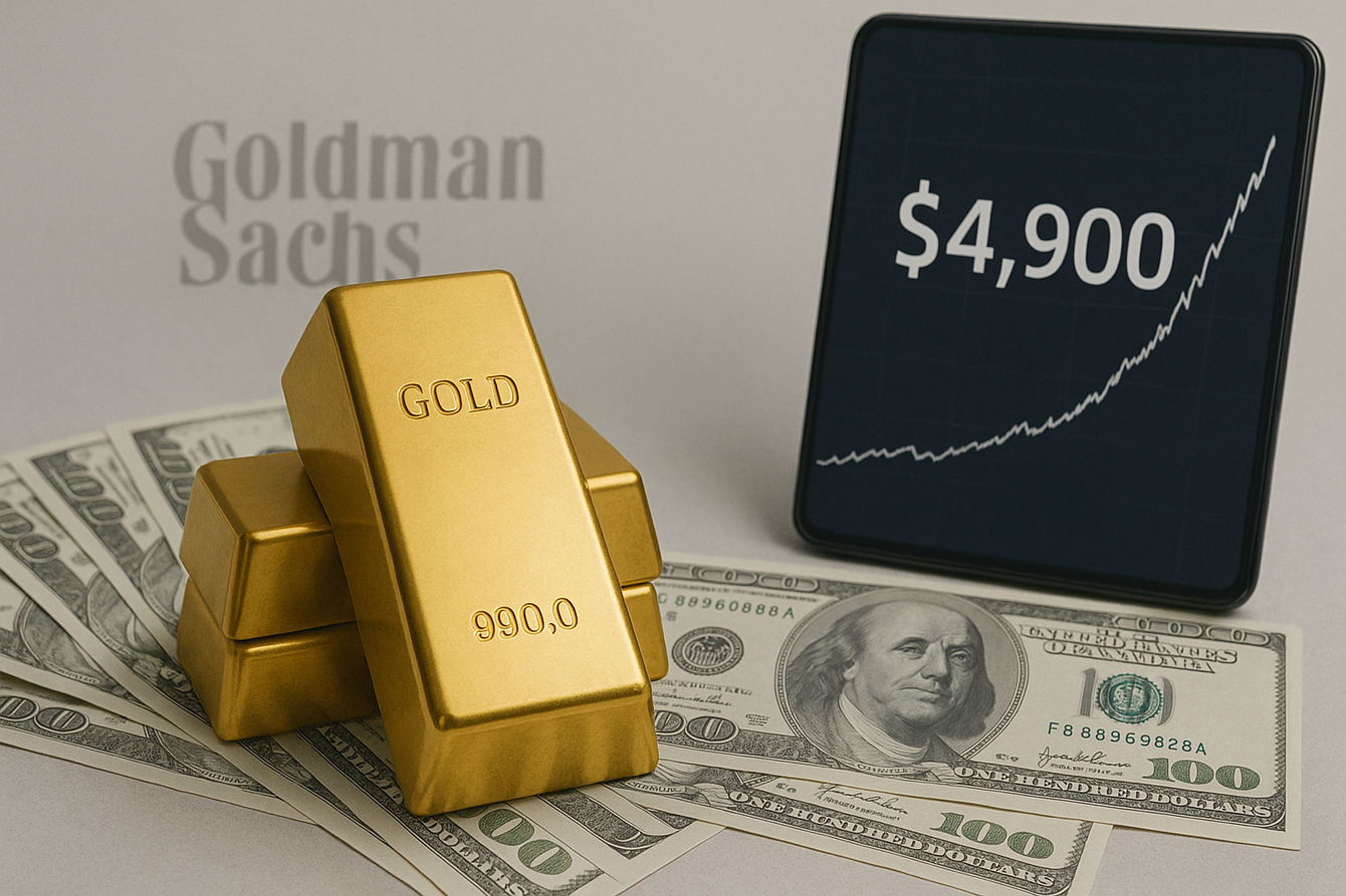 Goldman Sachs now sees $4,900 gold by Q2 2026 on rising ETF and steady central bank demand teaser image
