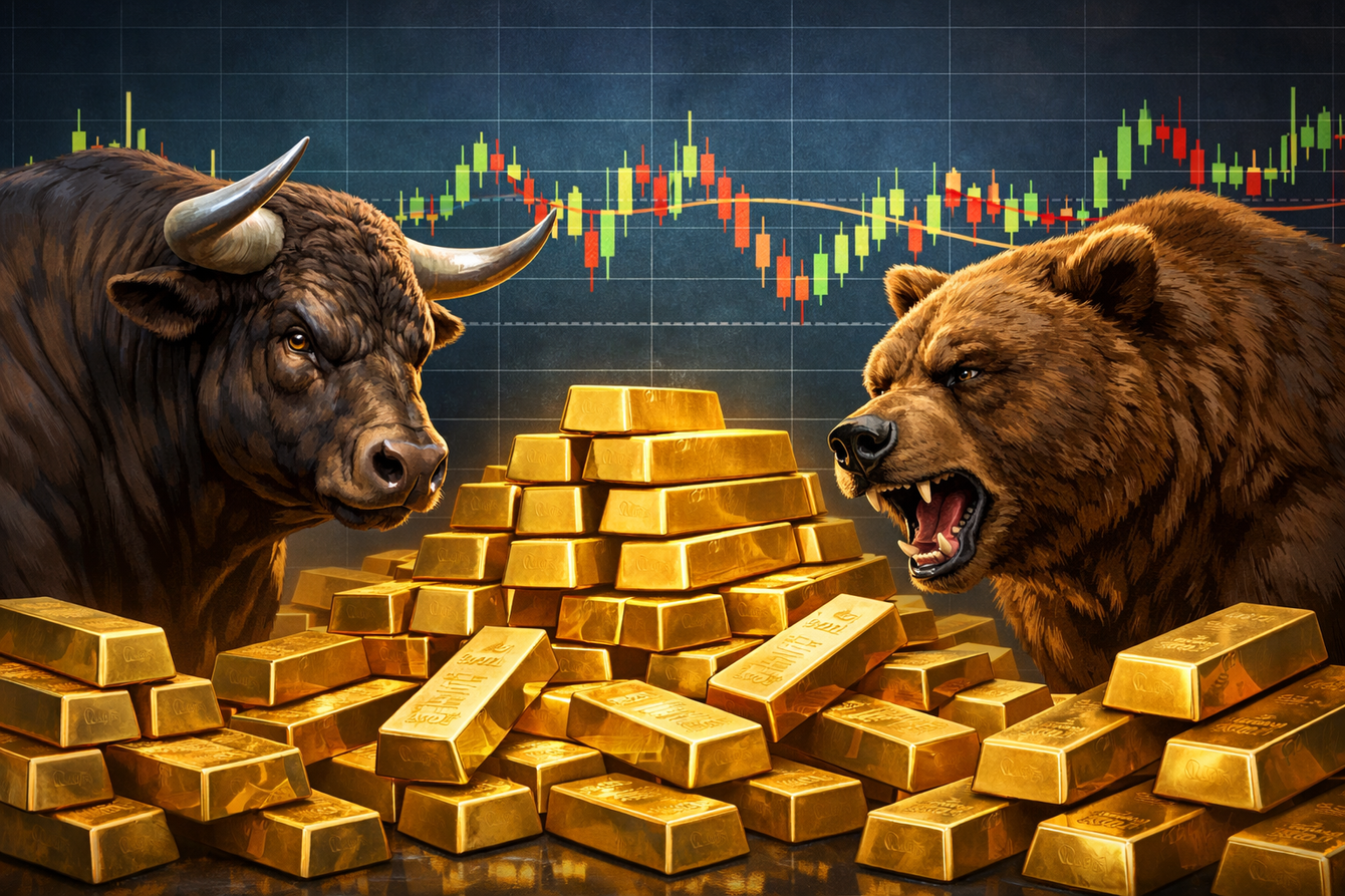 Wall Street sees gold dropping further as yields and the dollar strengthen, Main Street maintains bullish bias as $4,500 emerges as critical support teaser image