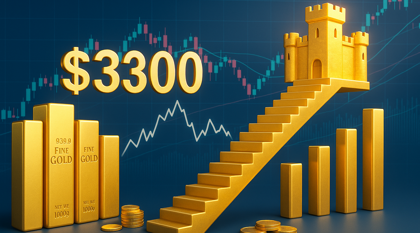 Gold prices hold above $3,300 as SocGen sees bullish momentum building teaser image