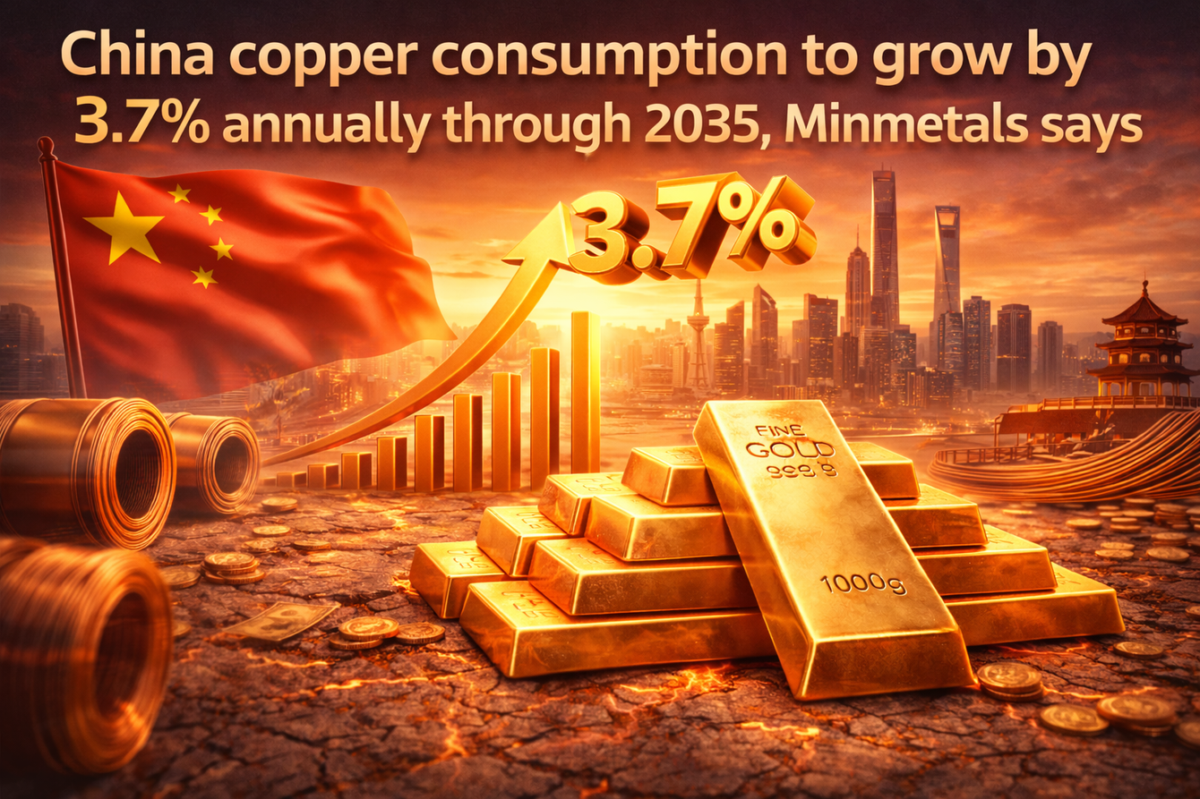 China copper consumption to grow by 3.7% annually through 2035, Minmetals says teaser image