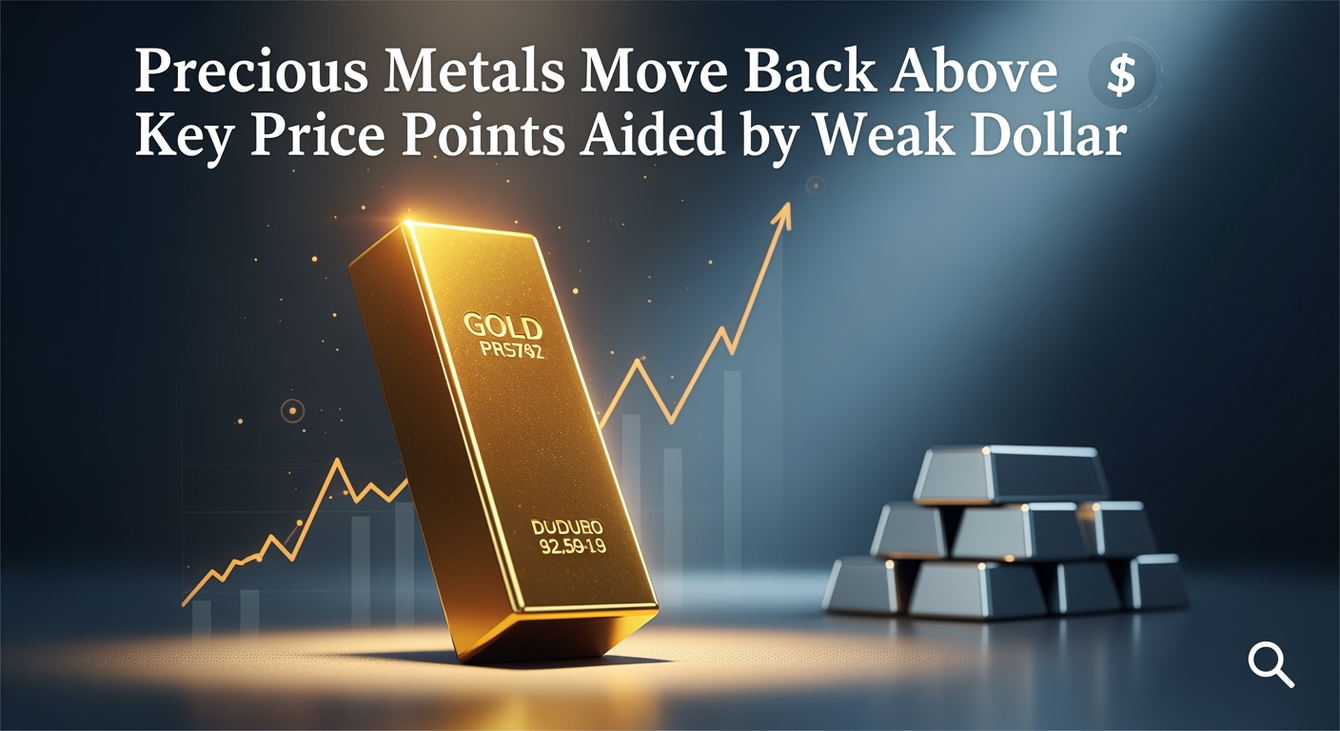 Precious metals move back above key price points aided by weak dollar  teaser image