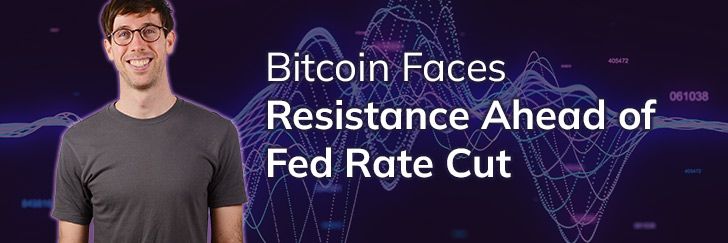 Bitcoin faces resistance ahead of Fed rate cut teaser image