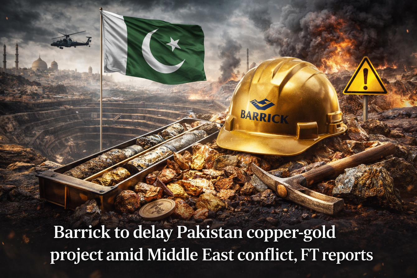 Barrick to delay Pakistan copper-gold project amid Middle East conflict, FT reports teaser image