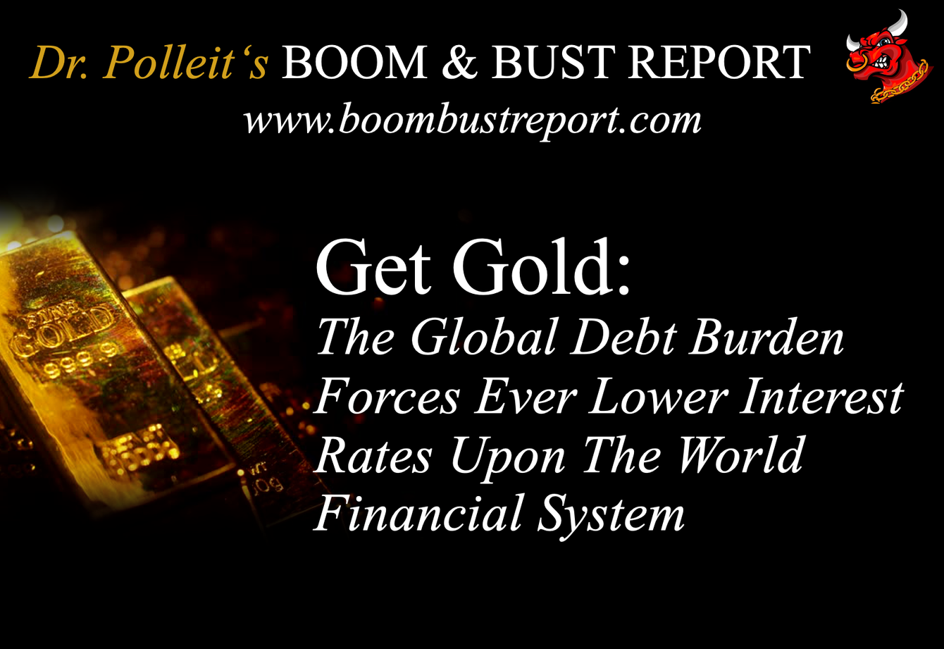 Get gold: the global debt burden forces ever lower interest rates upon the world financial system teaser image