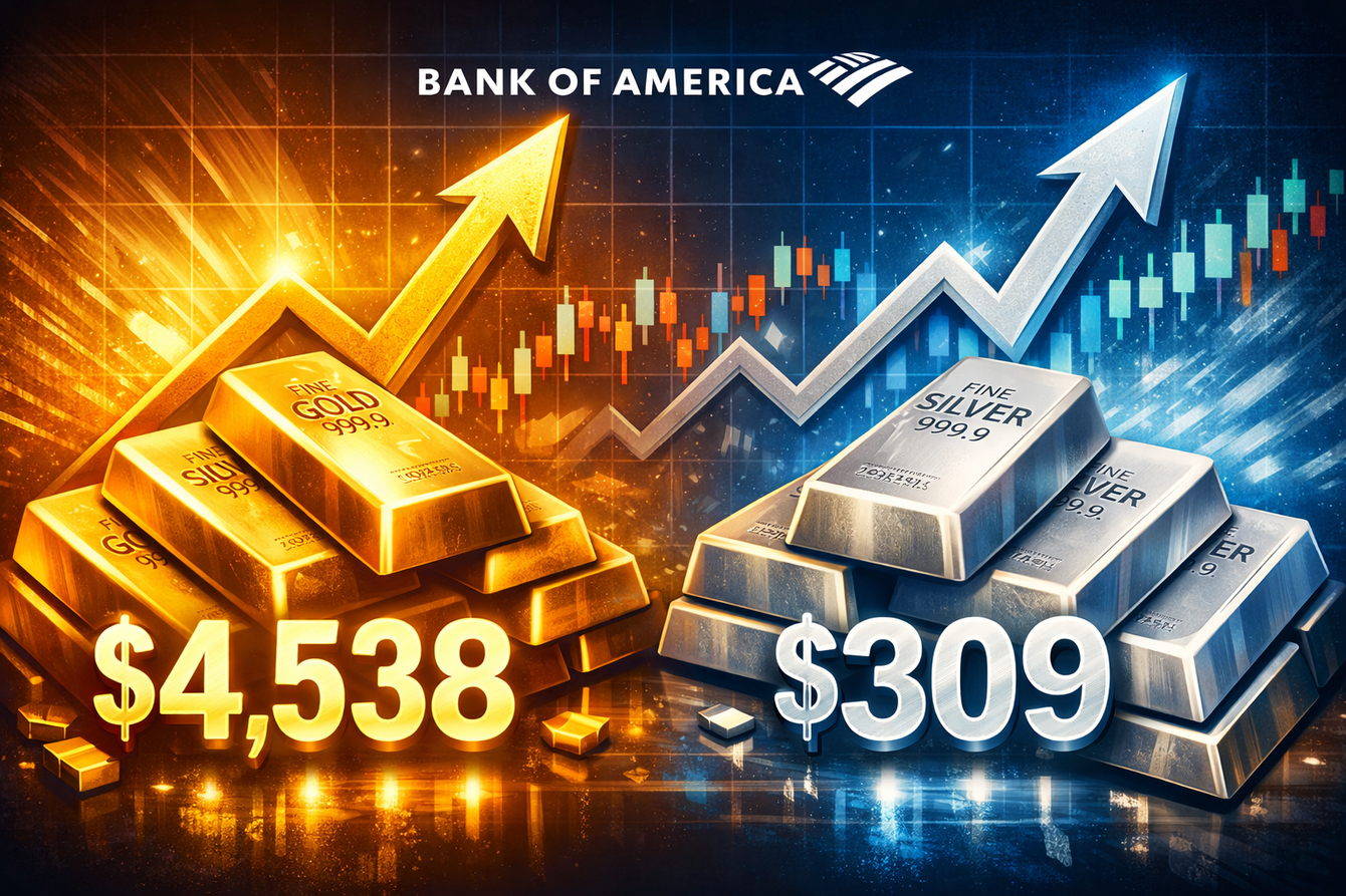 Gold will be the primary hedge and performance driver in 2026, silver could top out between $135 and $309 – Bank of America’s Widmer teaser image