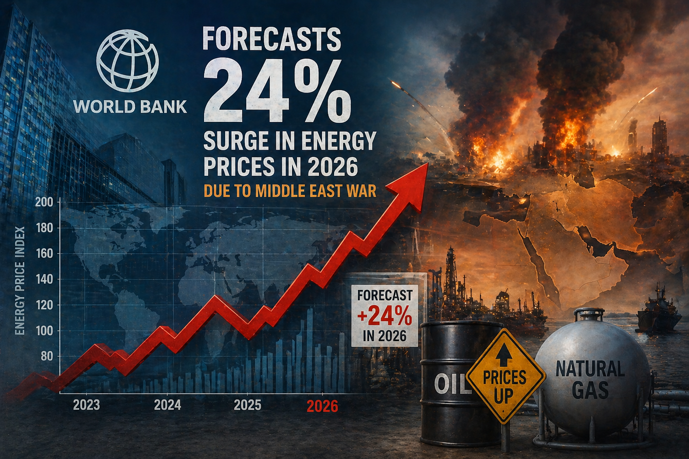 World Bank forecasts 24% surge in energy prices in 2026 due to Middle East war teaser image