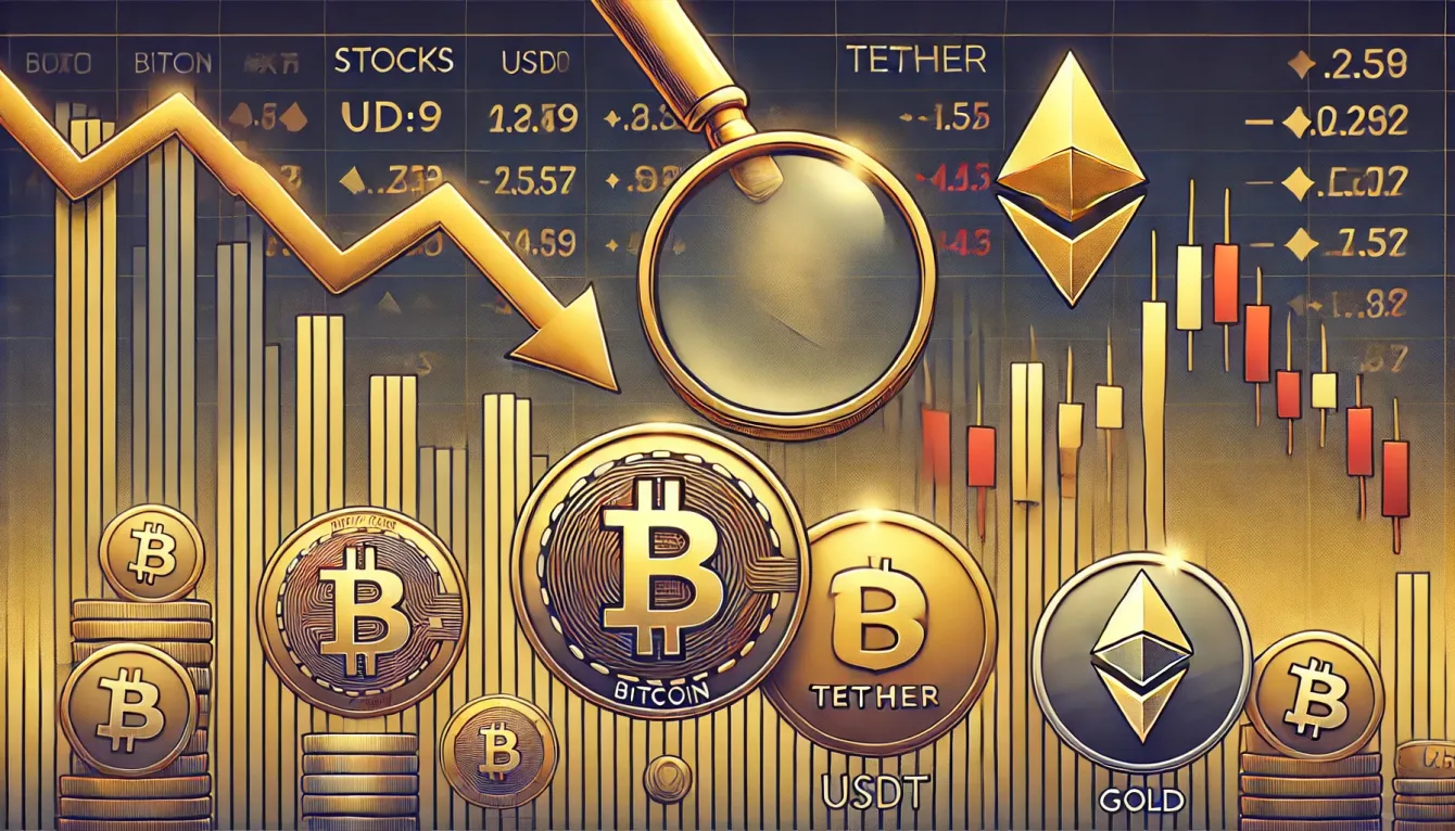 Stocks slip, crypto falters as Tether faces scrutiny, gold stands strong teaser image