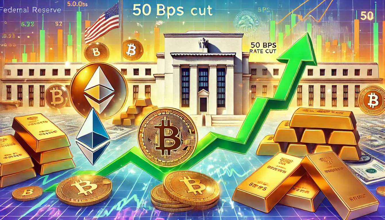 Cryptos, stocks, and metals surge on rising expectations of a 50 bps rate cut teaser image