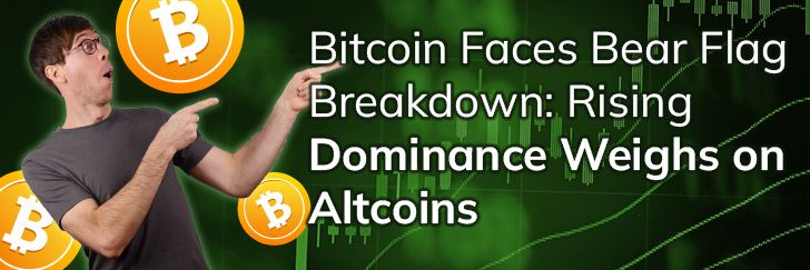 Bitcoin faces bear flag breakdown: Rising dominance weighs on altcoins teaser image