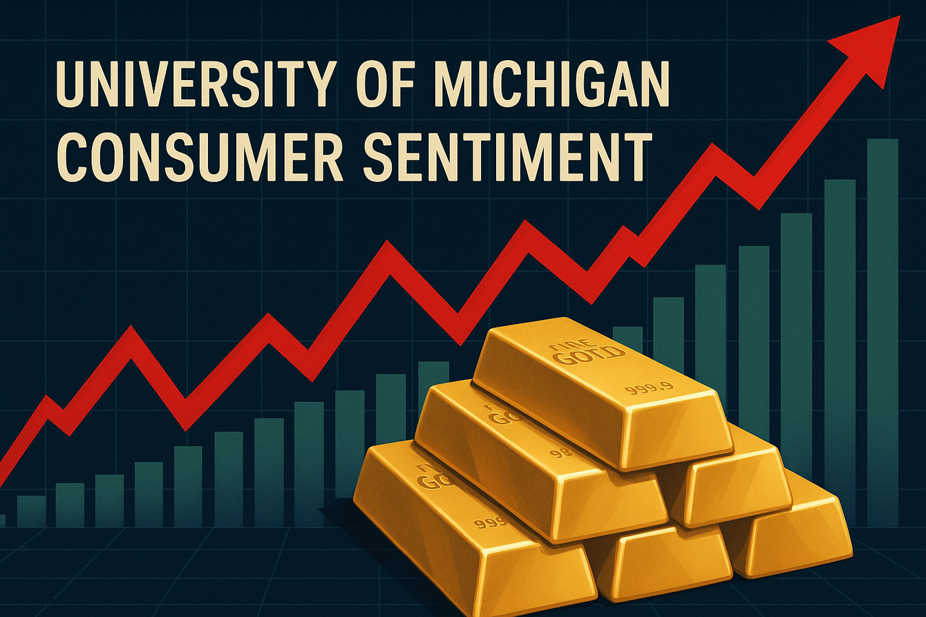 Spot gold at $4,955/oz after final Consumer Sentiment rises to 56.4, but long-term inflation expectations rise teaser image