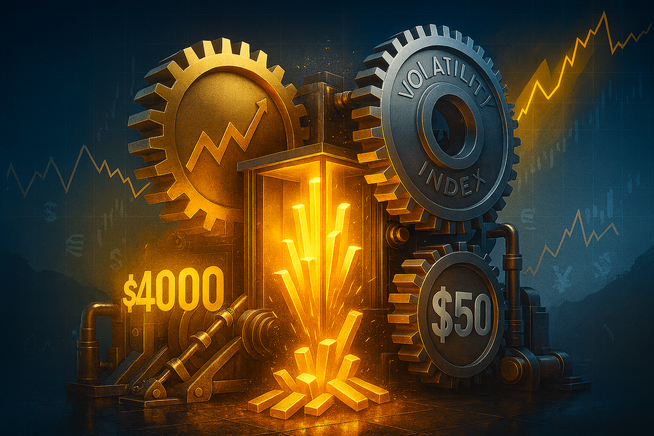 A spike in market volatility could send gold to $4000 and silver above $50, says Jesse Colombo teaser image