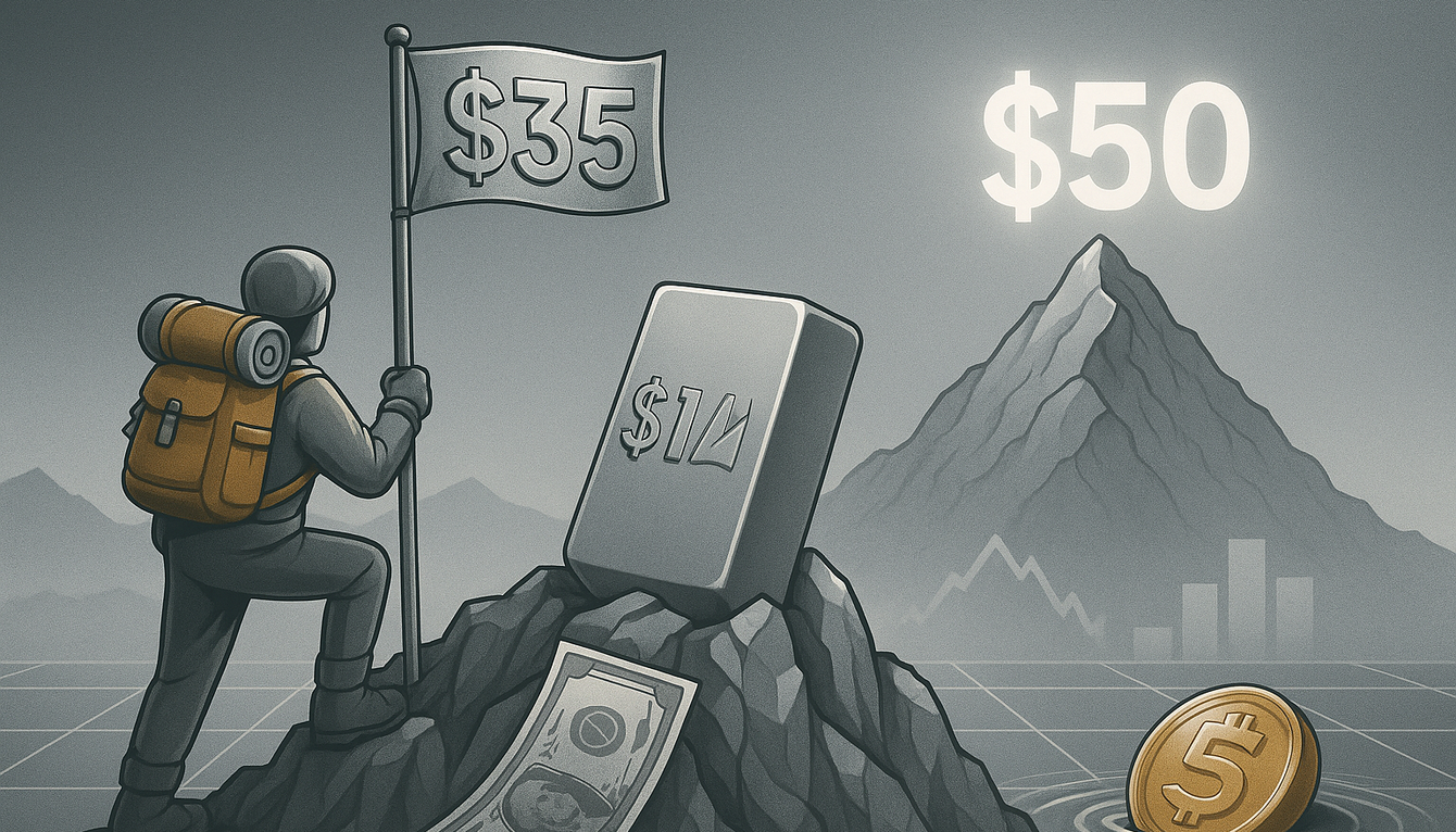 Silver’s breaking $35, but traders already have their eye on the all-time high at $50 teaser image
