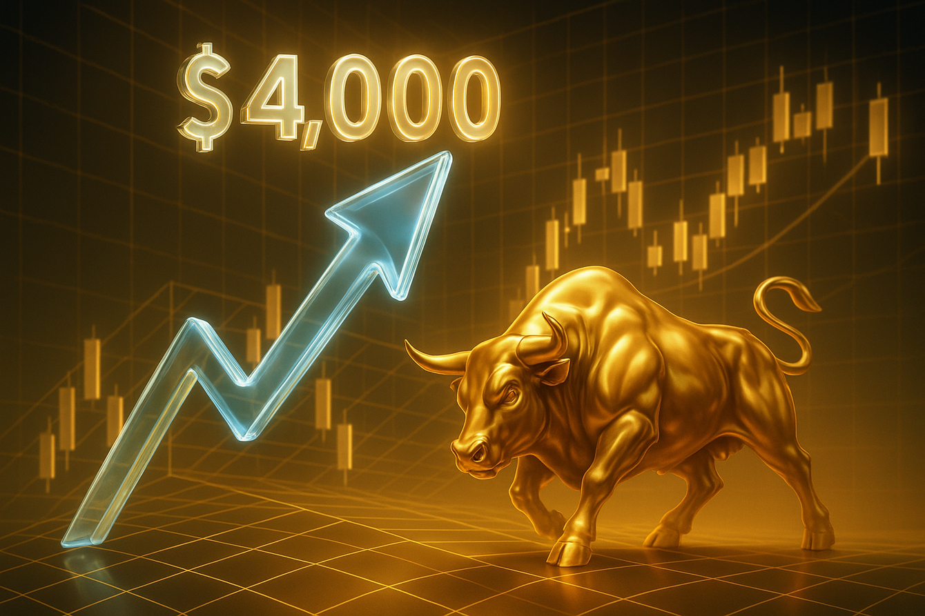 Despite overbought signals, gold’s bullish momentum points to $4,000 target teaser image
