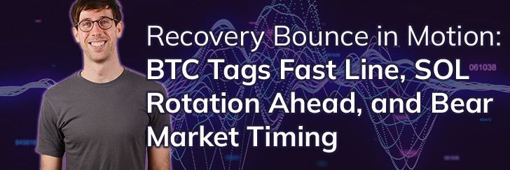 Recovery bounce in motion: BTC tags fast line, SOL rotation ahead, and bear market timing teaser image