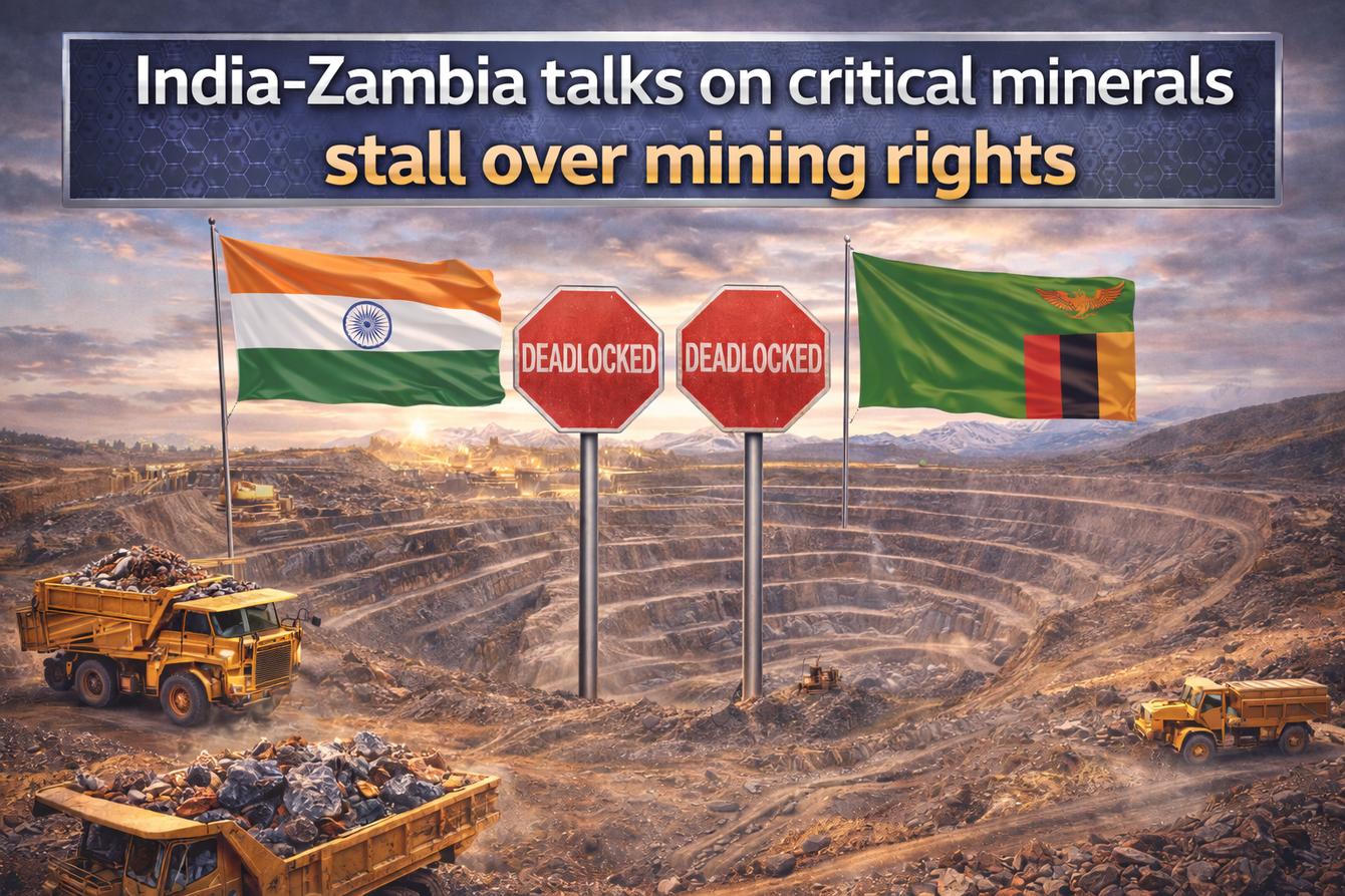 India-Zambia talks on critical minerals stall over mining rights teaser image