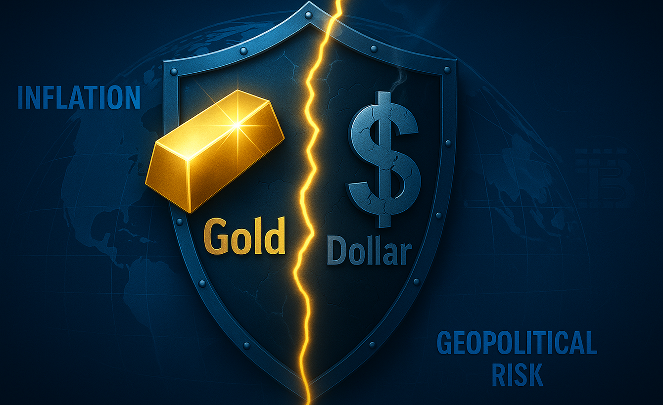 Safe haven disconnect: Gold soars while the dollar stalls teaser image