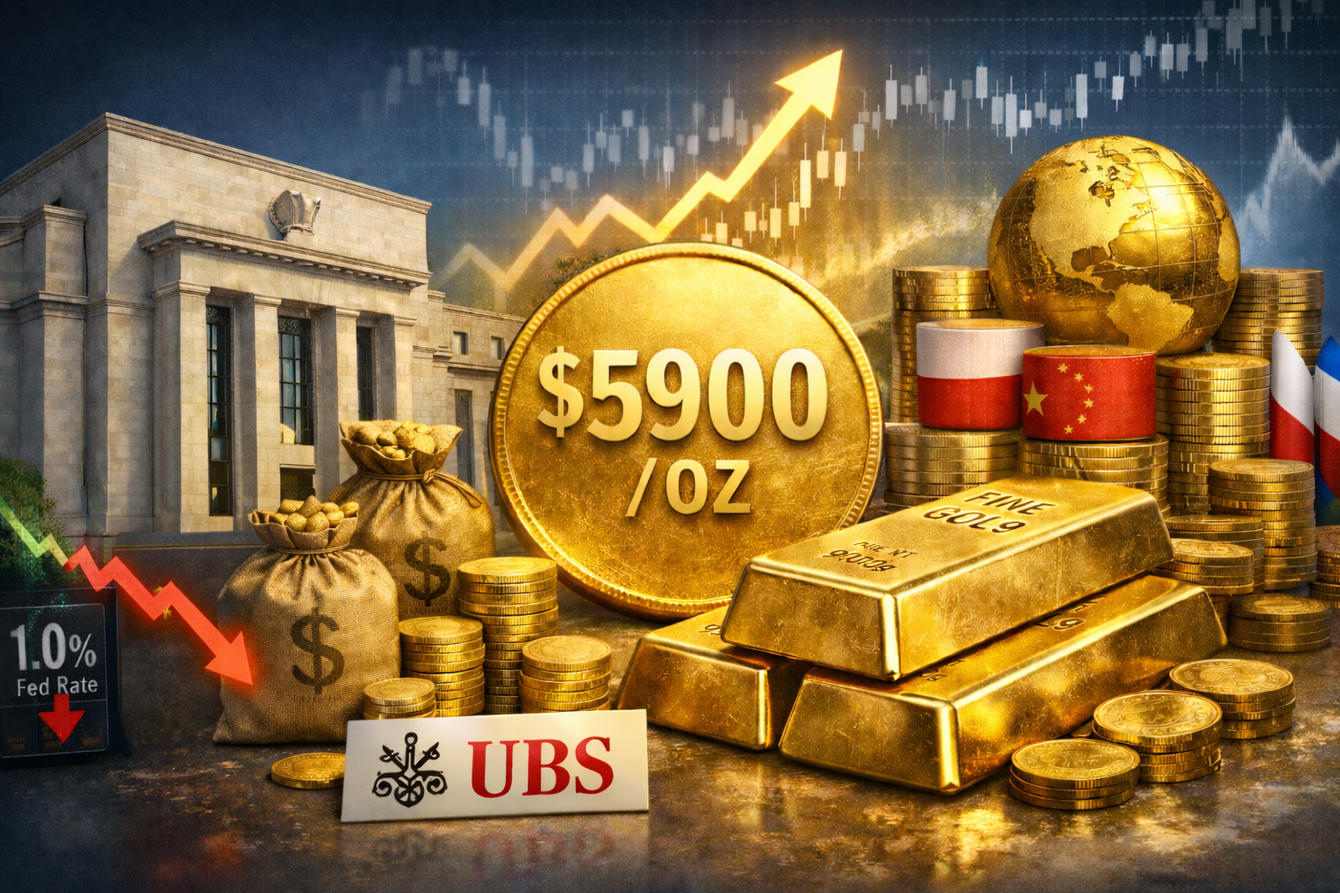 Gold will hit $5,900/oz by year end on Fed easing, sovereign buying – UBS teaser image
