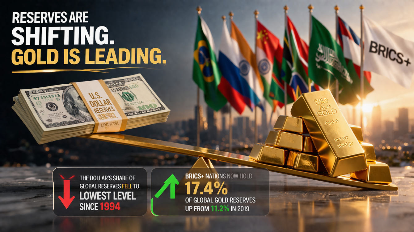 ‘The shift from dollar reserves to gold is not a prediction but a trend’ and BRICS+ demand could drive the whole gold market - EBC teaser image