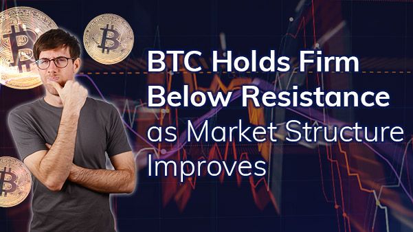 BTC Holds Firm Below Resistance as Market Structure Improves teaser image