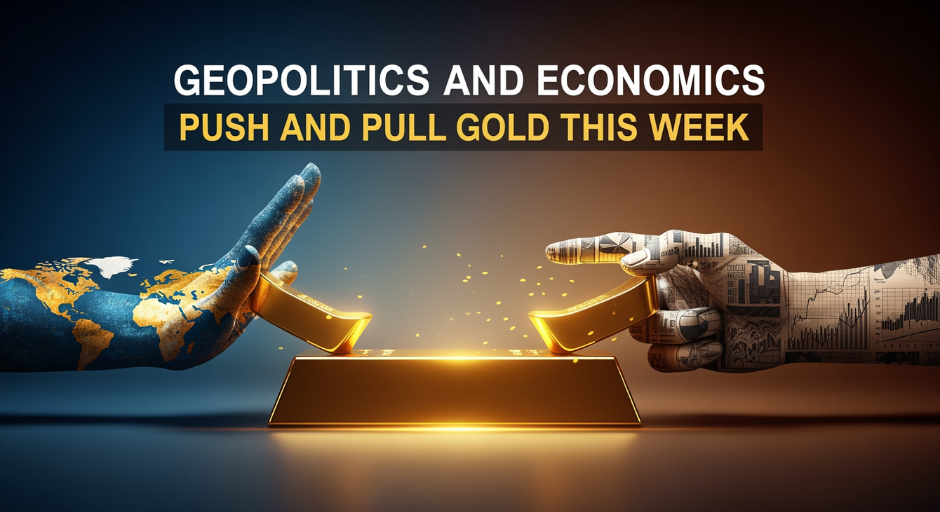 Geopolitics and economics push and pull gold this week teaser image
