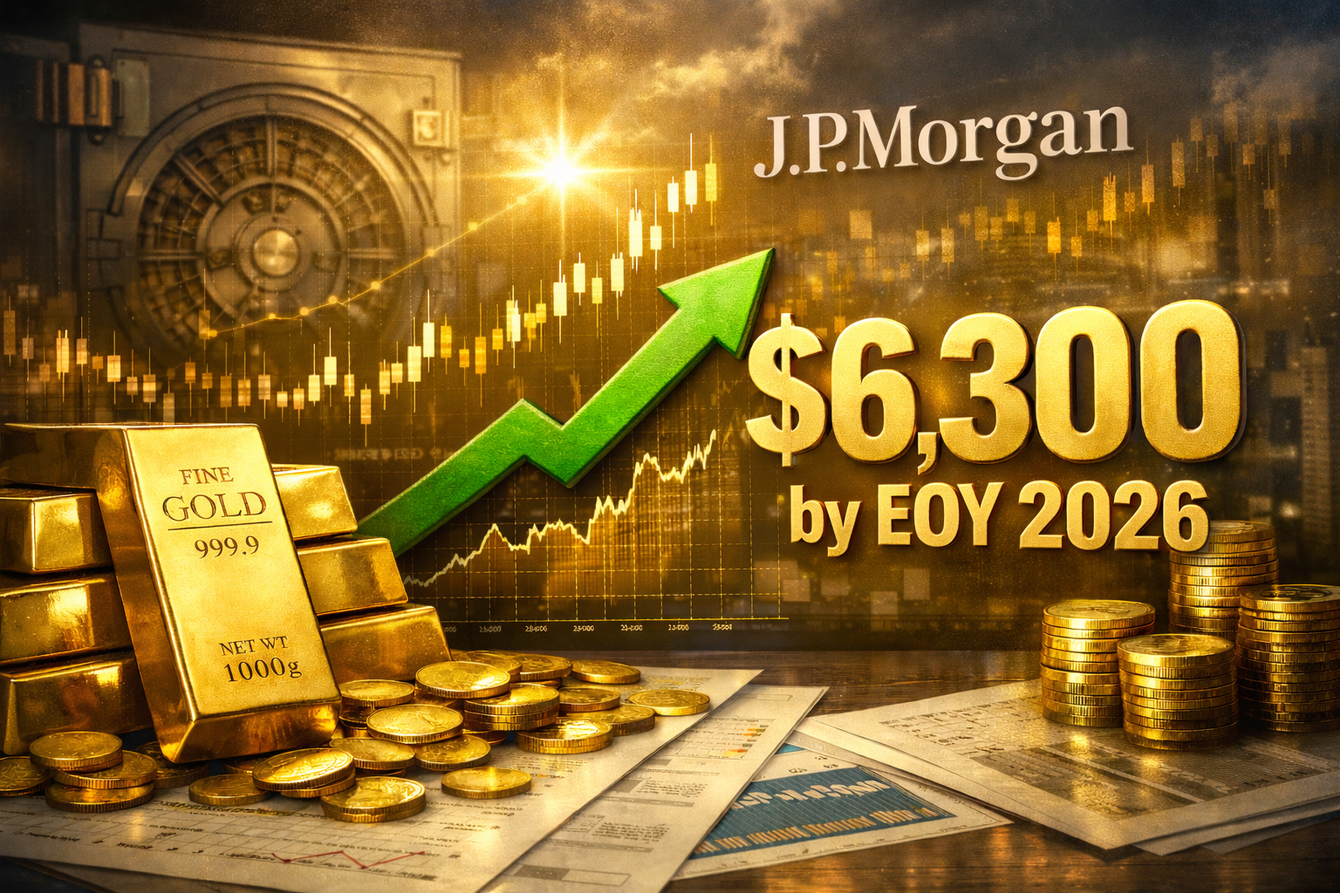 Gold price will rise 22% above current level to reach $6,300 by year-end 2026 – J.P. Morgan teaser image
