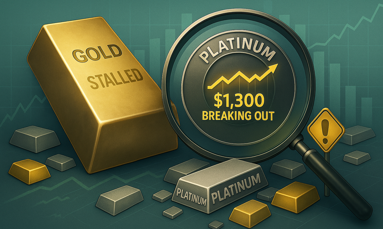 Gold stalled? Look at platinum as prices hit a five-year high above $1,300 teaser image
