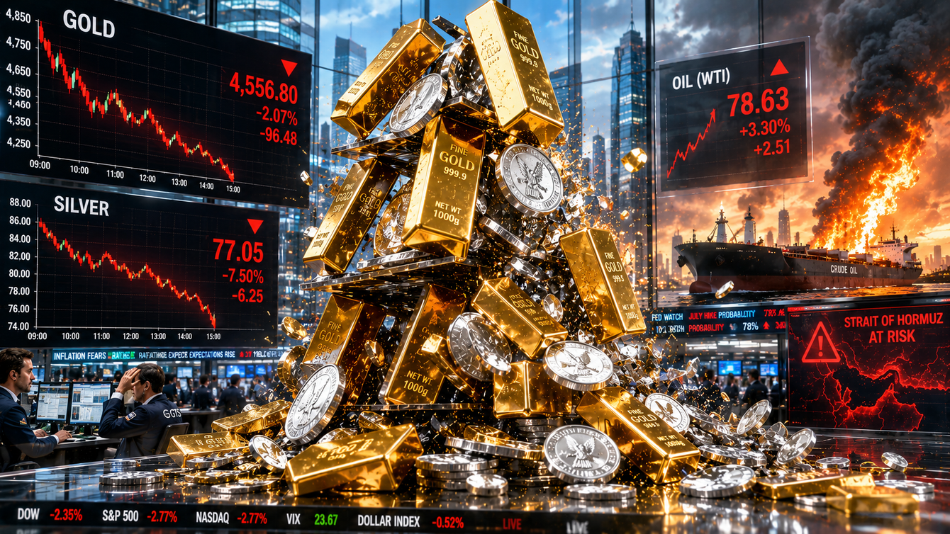 Gold and silver slammed as Iran war fuels inflation and rate hike fears teaser image