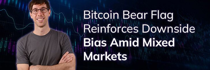 Bitcoin bear flag reinforces downside bias amid mixed markets teaser image