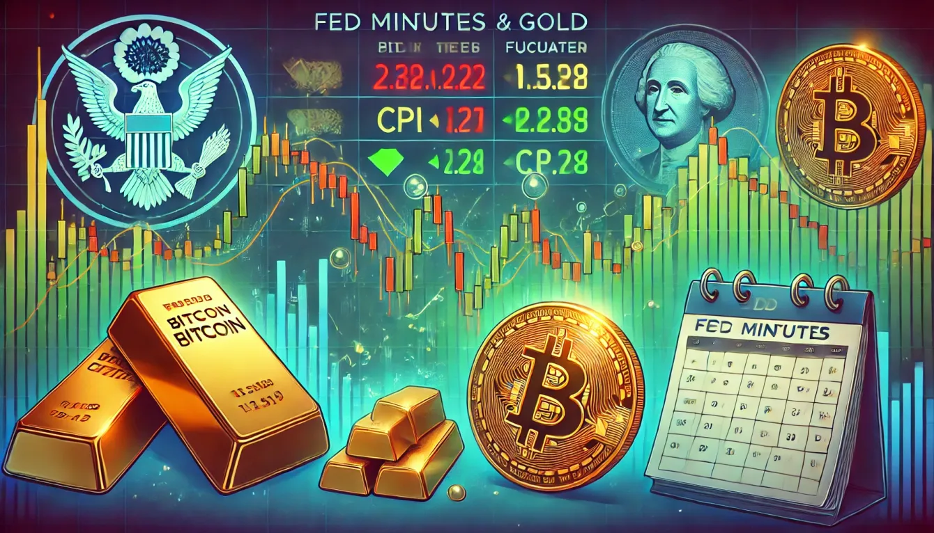 Bitcoin and gold decline, stocks volatile as investors await Fed minutes and CPI data teaser image