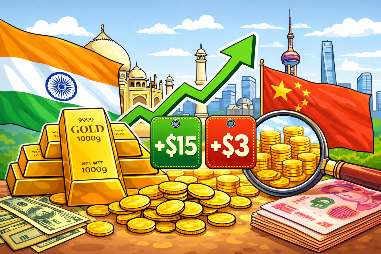 Goodbye gold discounts: Prices now trade at a premium to spot in India and China following pullback from record highs teaser image