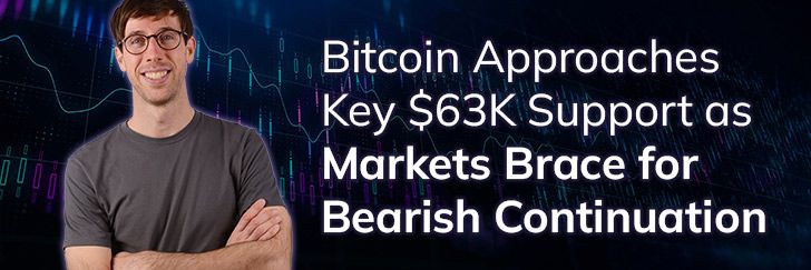 Bitcoin approaches key $63k support as markets brace for bearish continuation teaser image