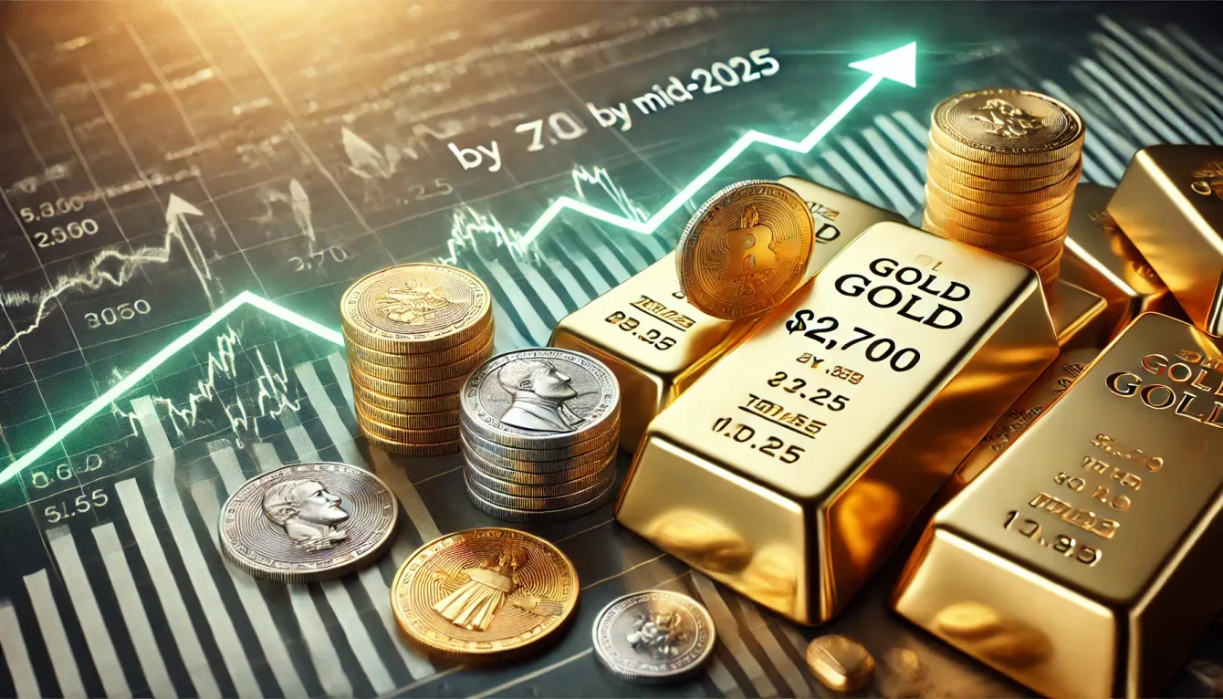 Gold price could hit $2,700 by mid-2025, silver will outperform gold – UBS | Kitco News