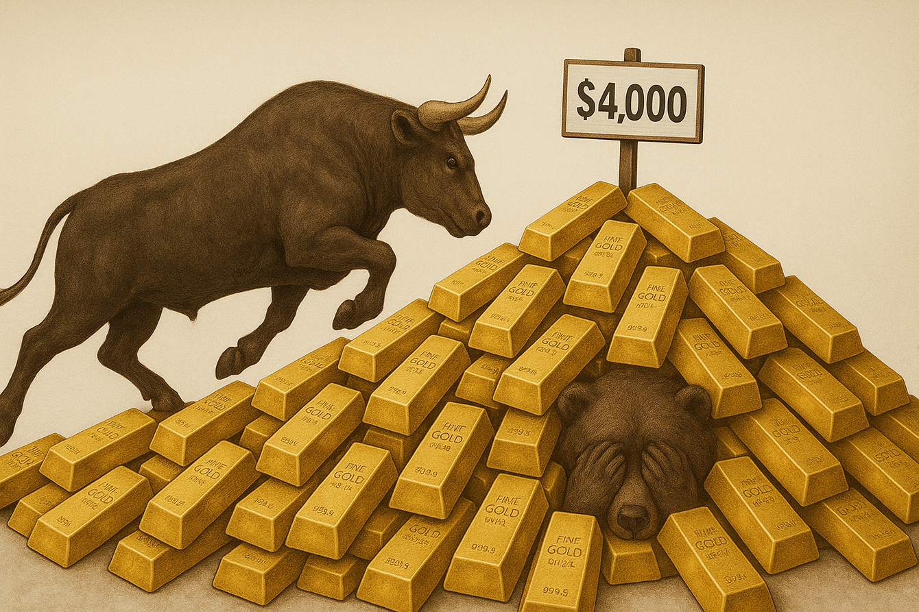 Wall Street sees no reason to doubt gold's march to $4,000, Main Street grows more bullish as government shutdown starves markets of data teaser image