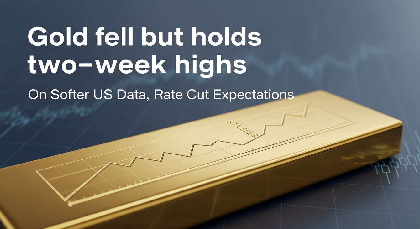 Gold falls on softer US data, rate cut expectations teaser image